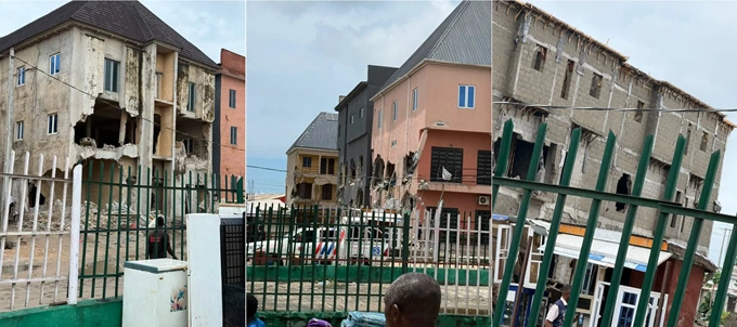 News -- Heavy security as Lagos Govt demolishes over 19 buildings at Trade Fair Plaza